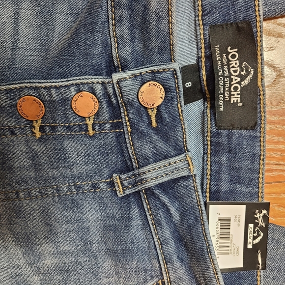 NWOT Jordache high rise button front denim jeans size 8 - Picture 4 of 7